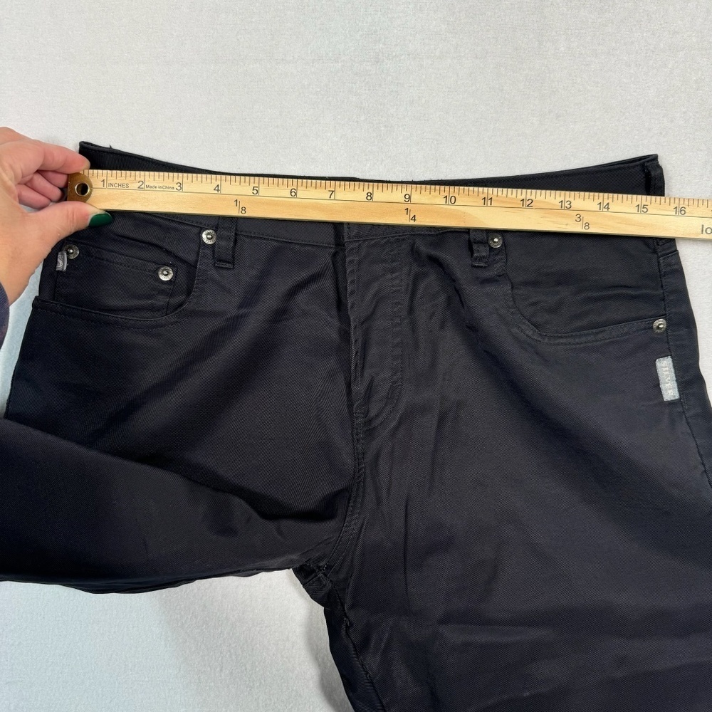 Silver Pants Womens 31X32 Black Flare Button Fly Nylon Mid Rise - Picture 5 of 11